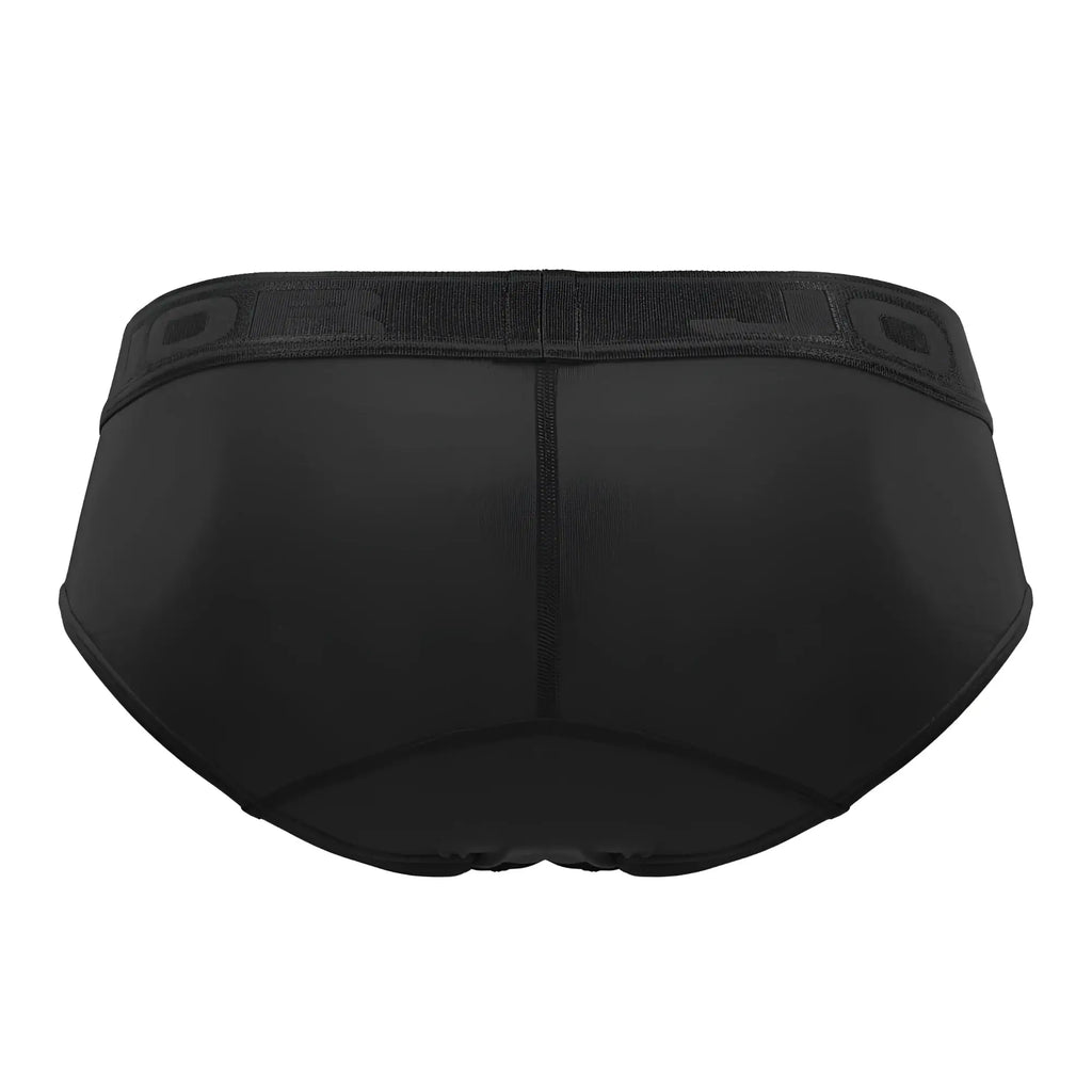 Black jor 2047 element briefs with smooth seamless fabric and elastic waistband featuring subtle branding