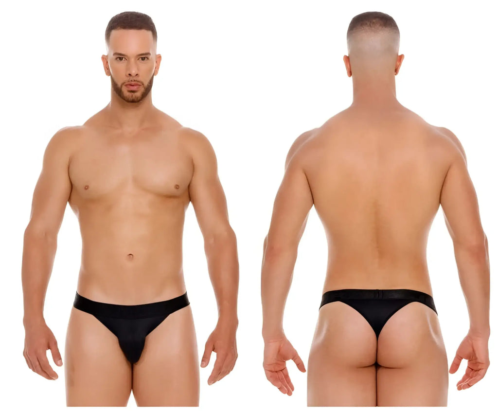 Black jor 2050 element thong briefs with sleek form fitting design and smooth satin like finish