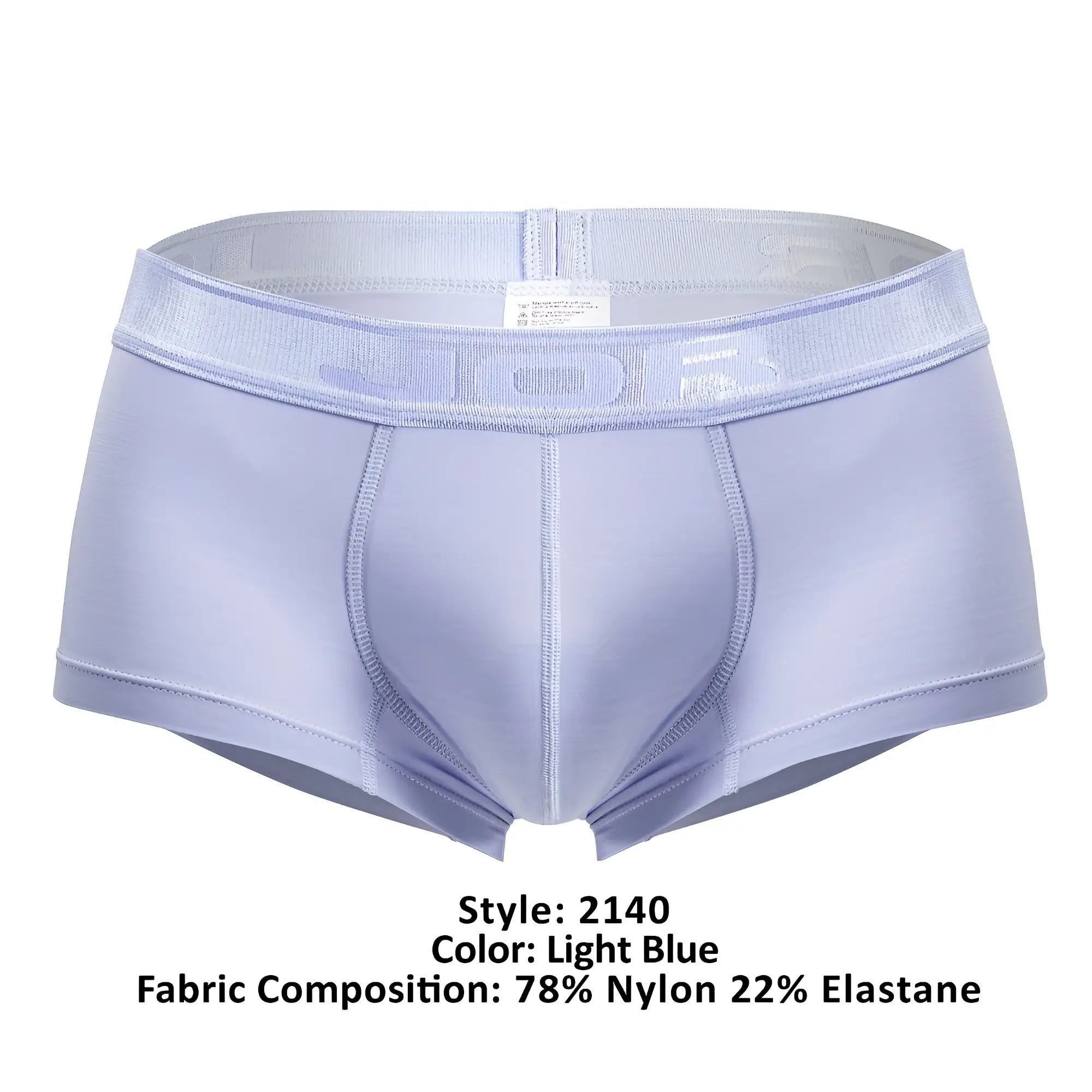Light blue jor 2140 element trunks made of 78 nylon 22 elastane with smooth form fitting design and reinforced stitching