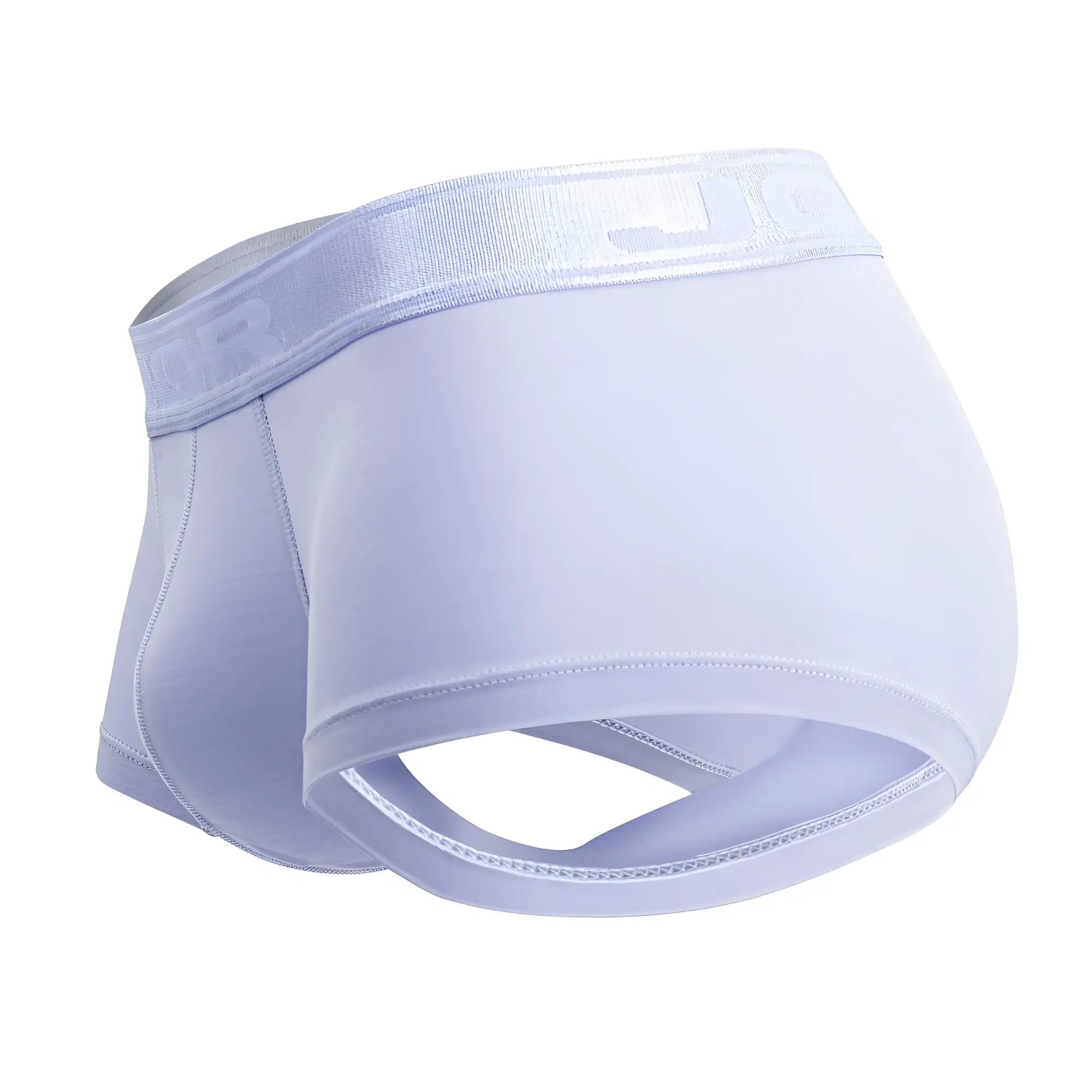 White men’s briefs jor 2140 element trunks in light blue with subtle sheen and elastic waistband featuring logo