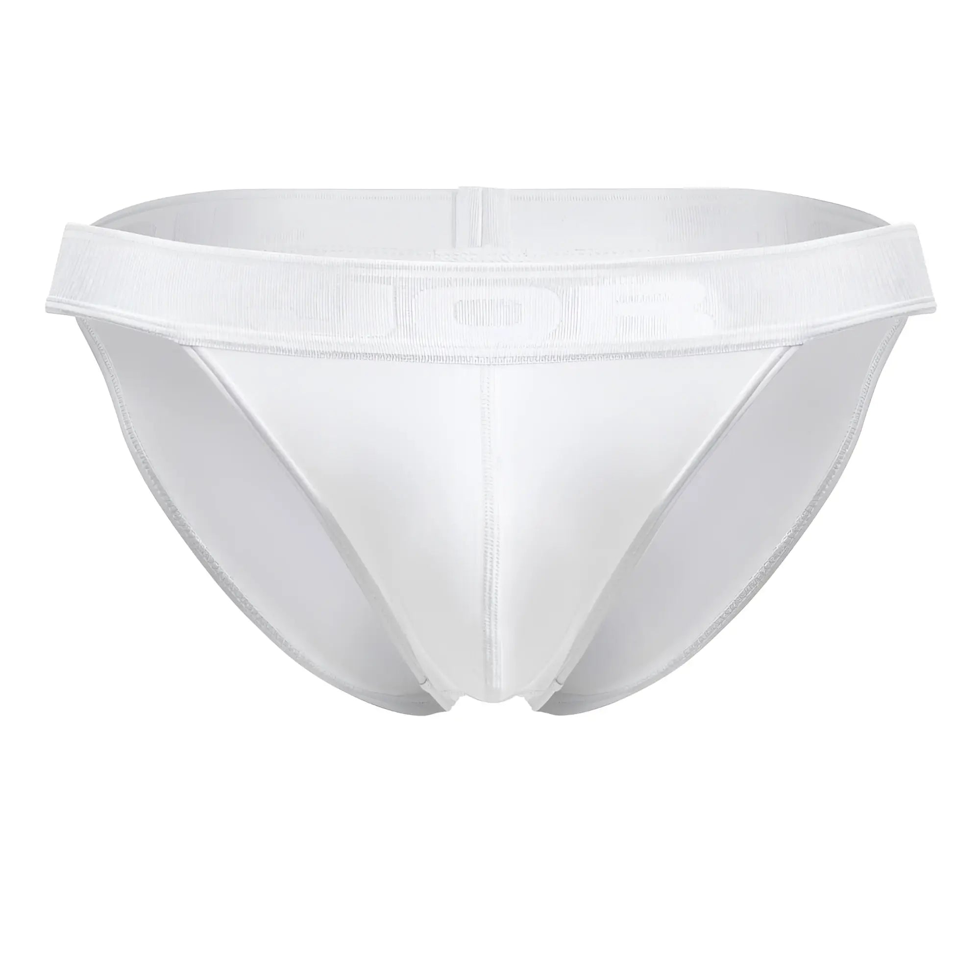 White jor 2142 element bikini briefs with smooth form-fitting fabric and elastic waistband for athletic use