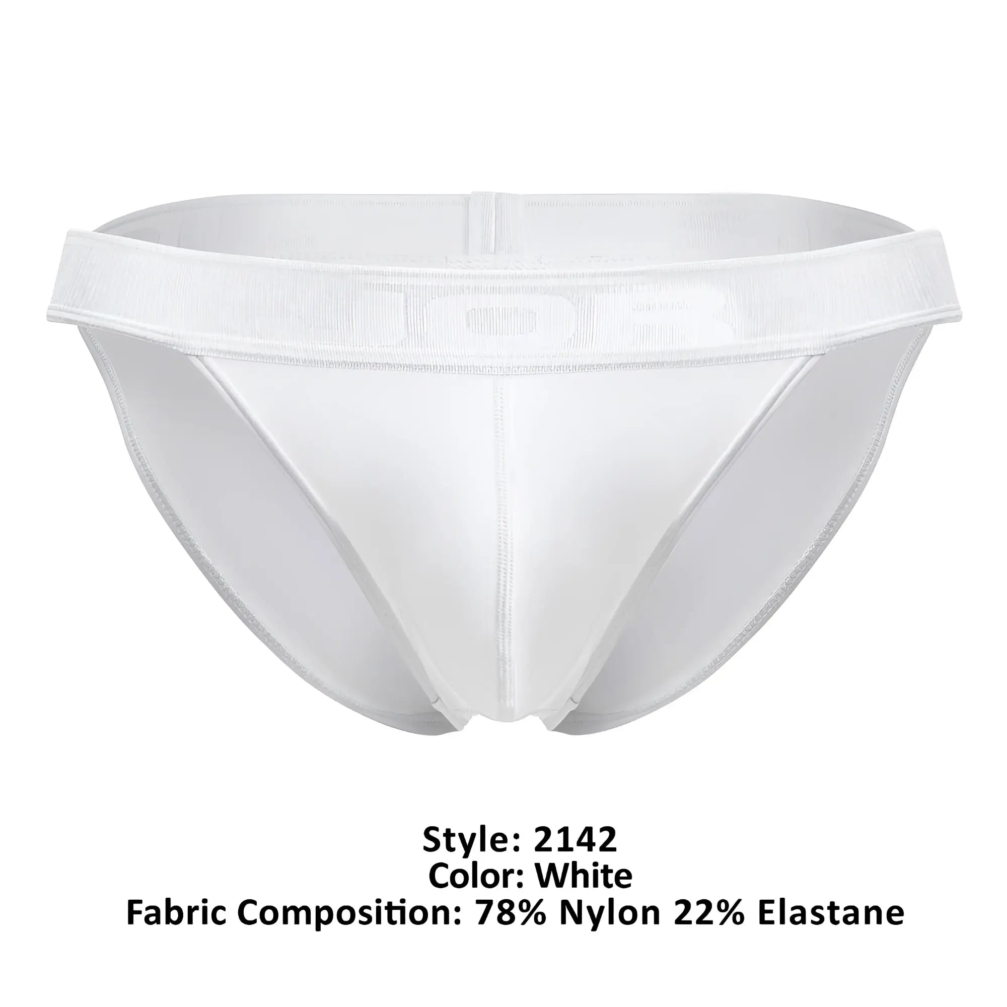 White jor 2142 element bikini briefs made of 78% nylon and 22% elastane with a smooth supportive waistband