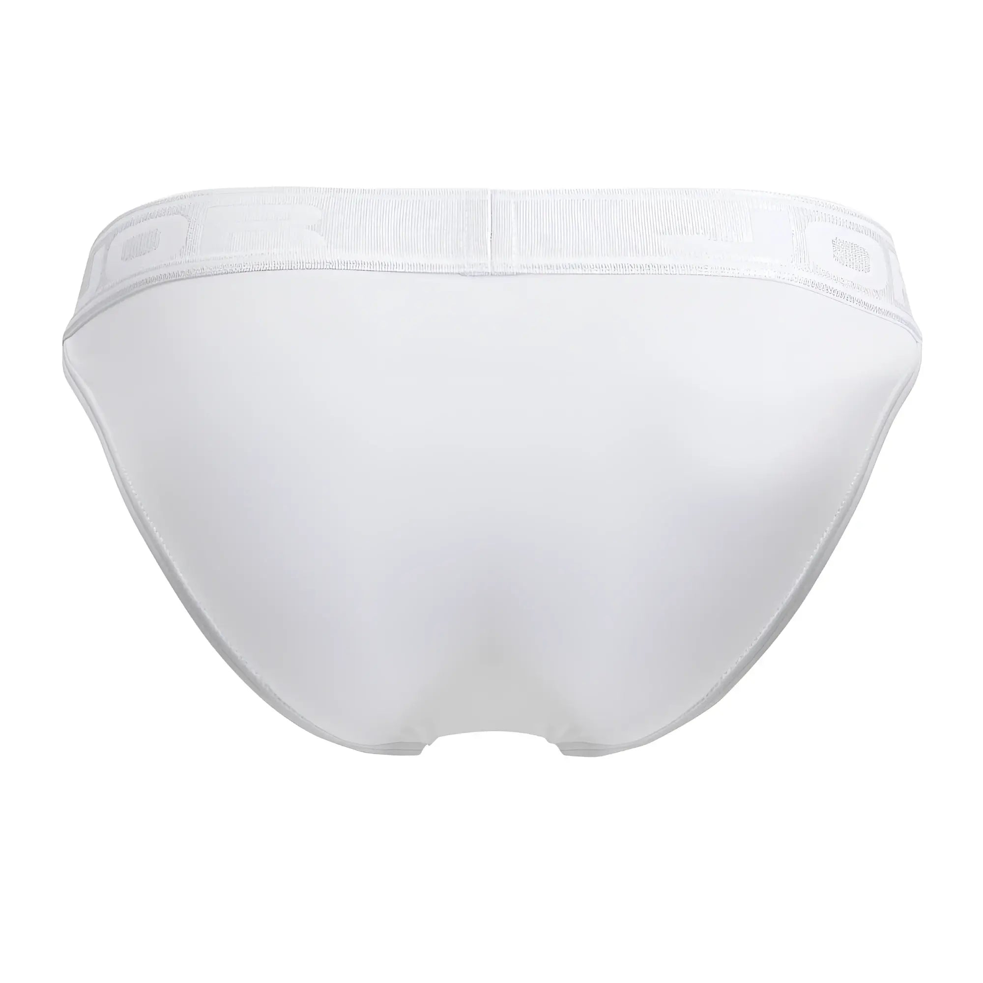White jor 2142 element bikini briefs with a subtle textured waistband and clean minimalist design in white color