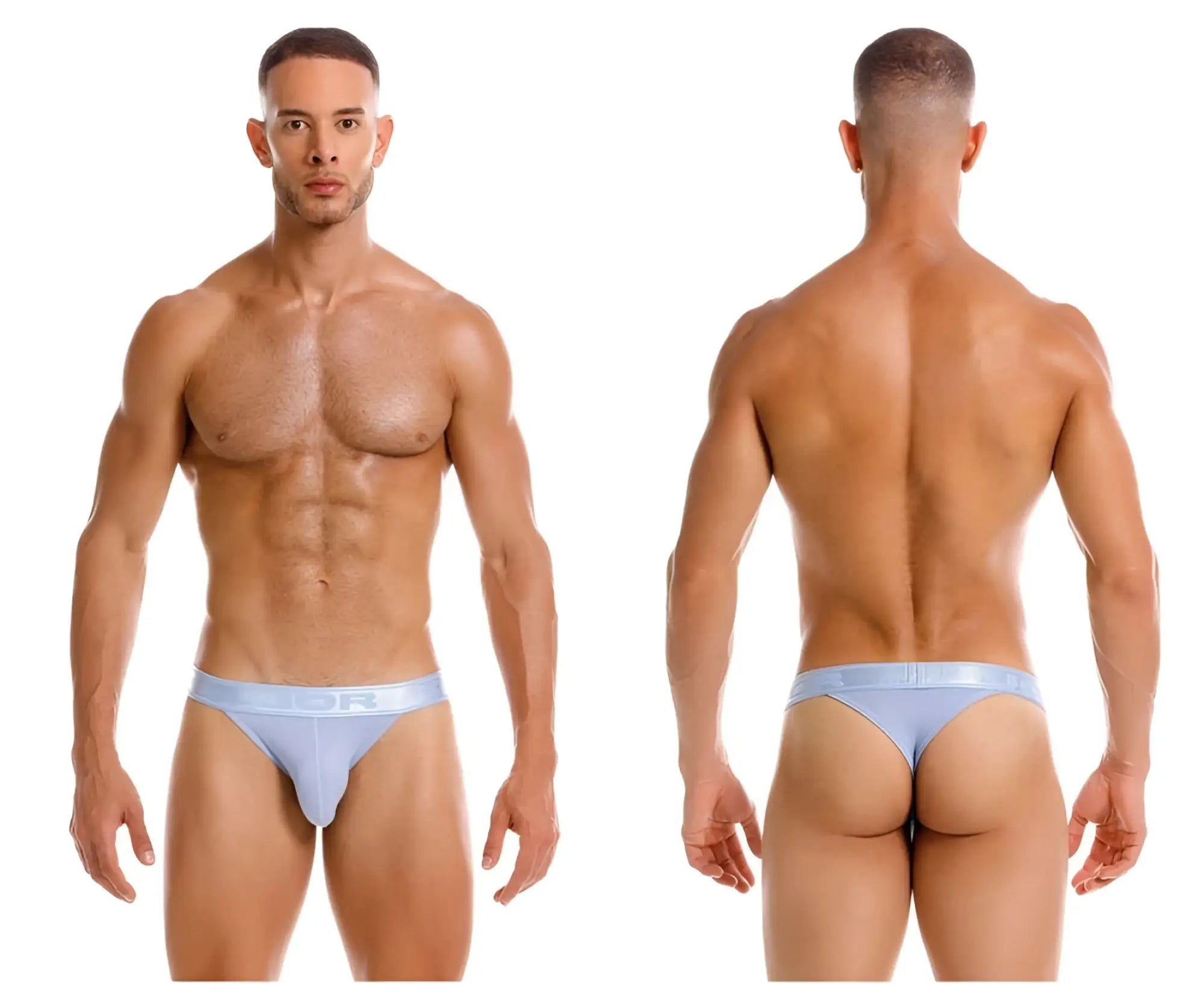 Light blue jor 2144 element athletic briefs with subtle logo on waistband designed for comfortable active wear