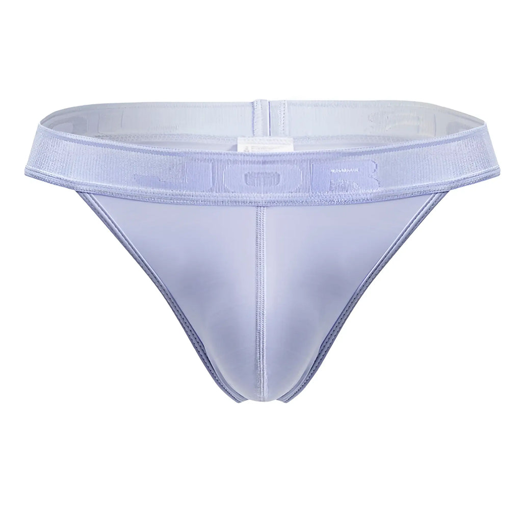 Light blue jor 2144 element thong made of sheer mesh with matching elastic waistband featuring embossed branding