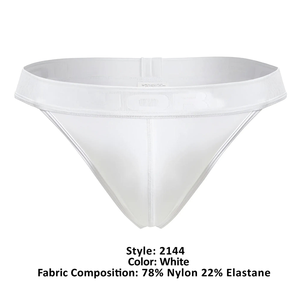 White jor 2144 element thongs made of 78% nylon 22% elastane with smooth form fitting design and supportive waistband