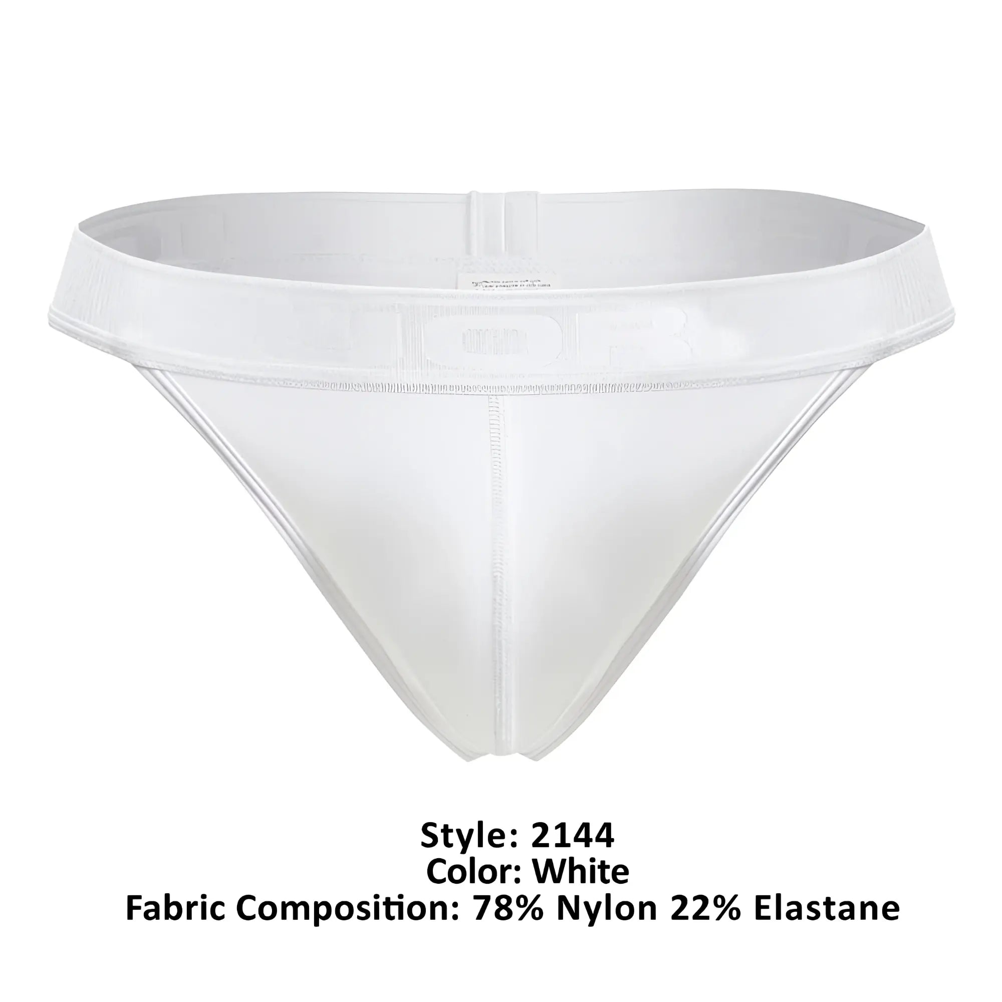 White jor 2144 element thongs made of 78% nylon 22% elastane with smooth form fitting design and supportive waistband
