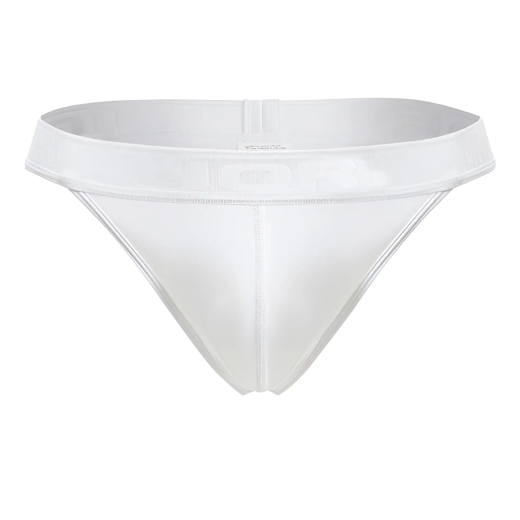 White jor 2144 element thongs with a seamless, smooth design and elastic waistband for athletic comfort