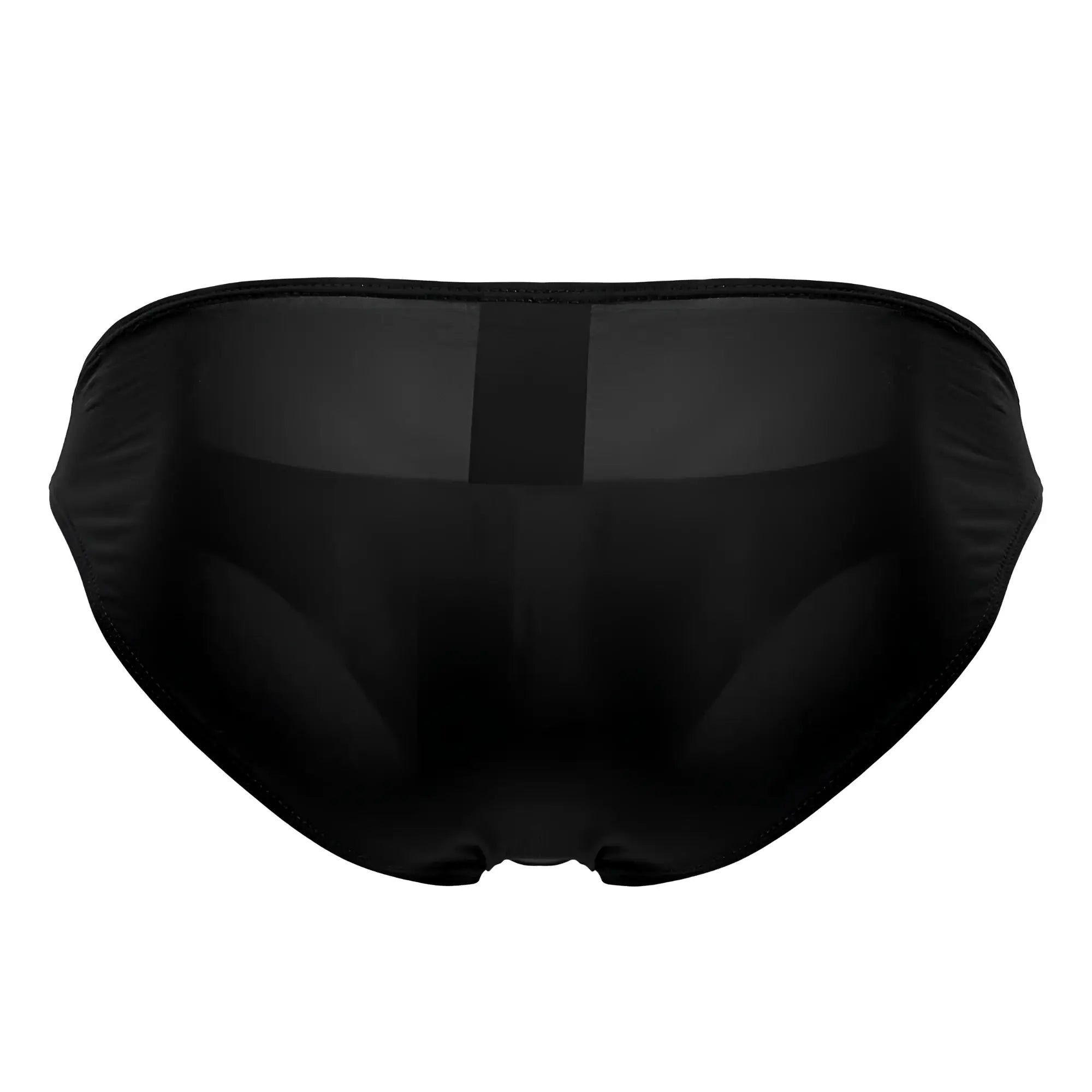 Black sheer mesh briefs jor 2150 apolo bikini with solid black waistband front view