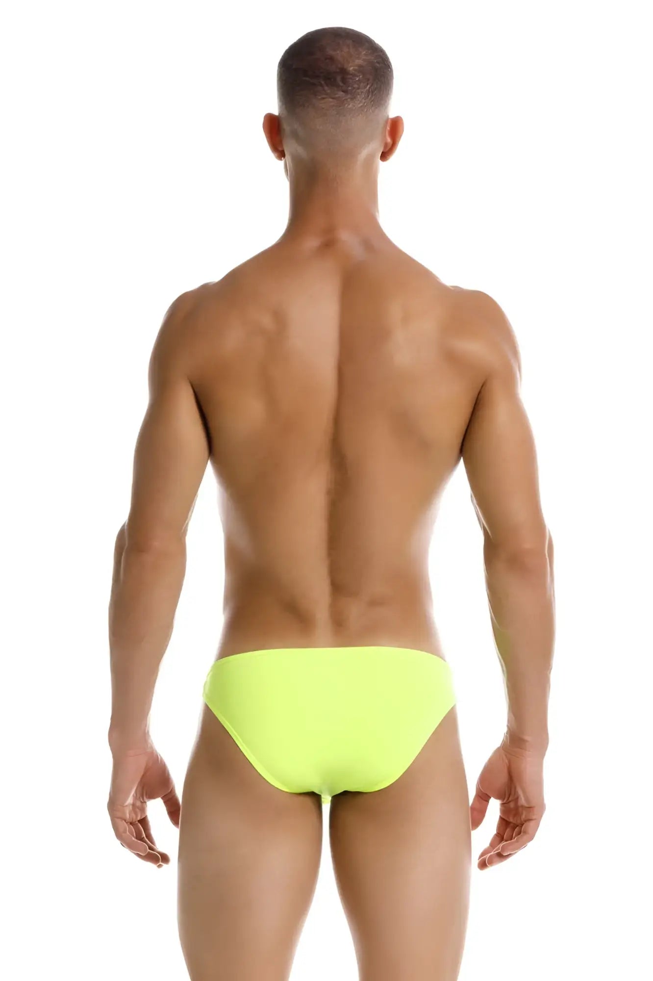Bright neon yellow JOR 2150 Apolo bikini swim trunks designed for vibrant beachwear and swimming activities