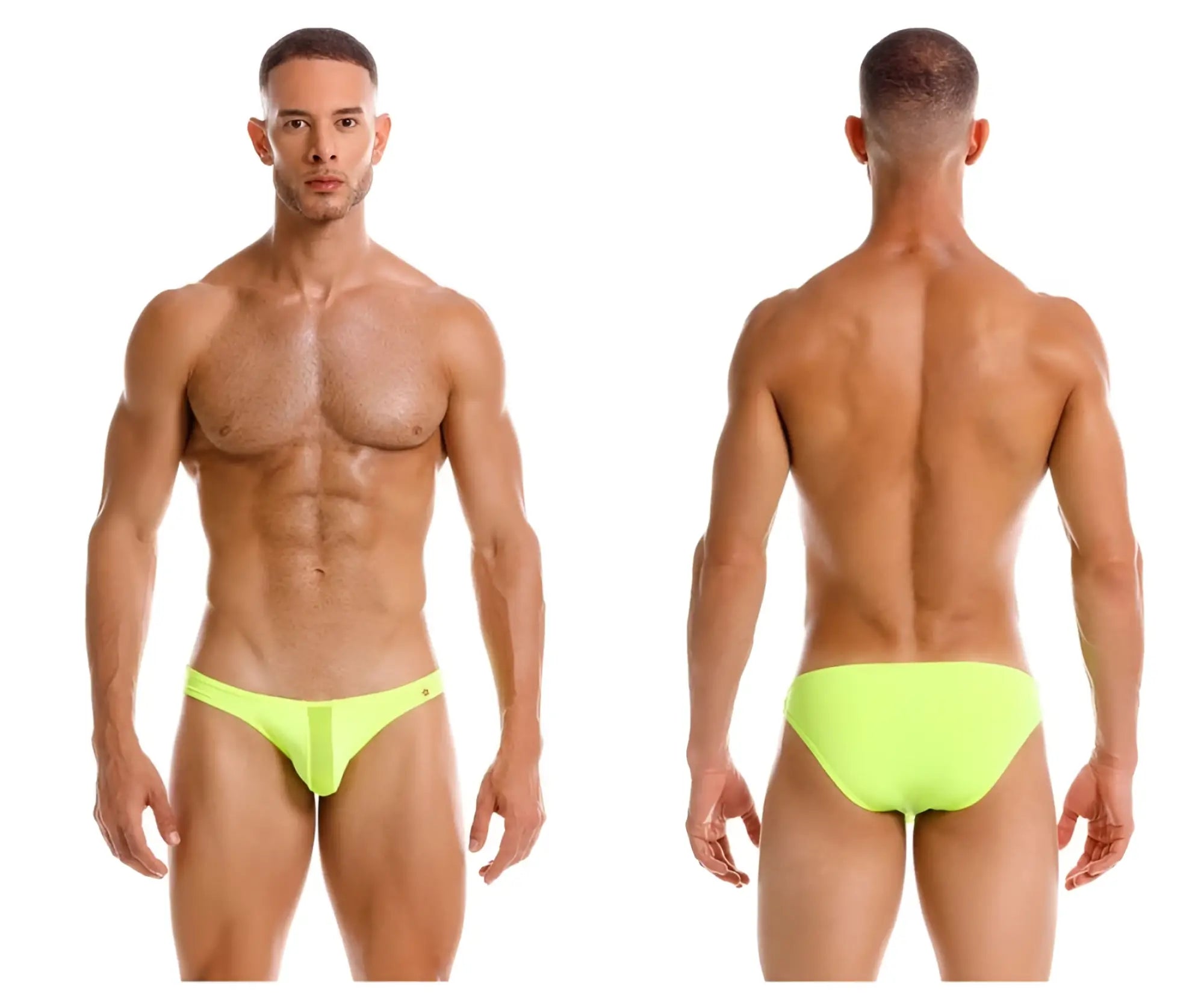 Neon green jor 2150 apolo bikini briefs made of comfortable breathable fabric ideal for everyday wear