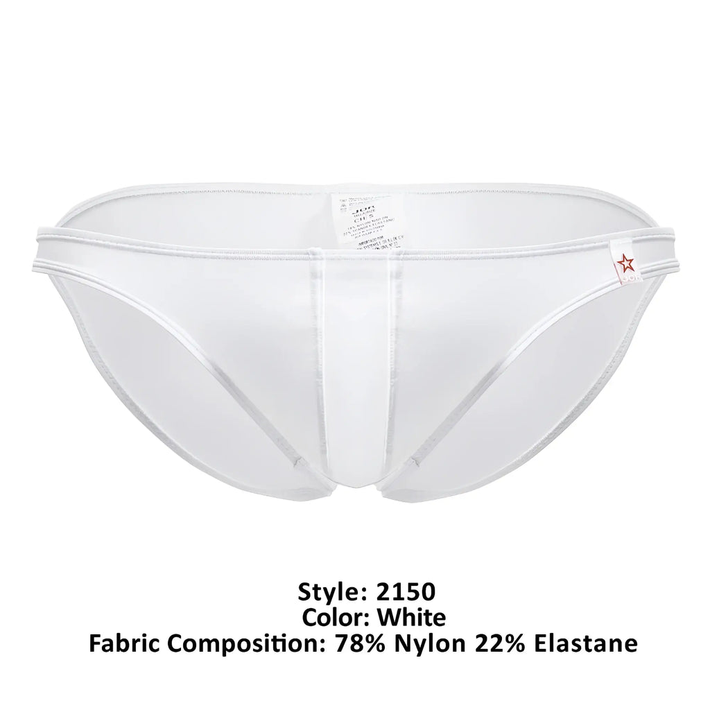 White jor 2150 apolo bikini briefs made of 78 nylon 22 elastane with sleek design and subtle seam detailing