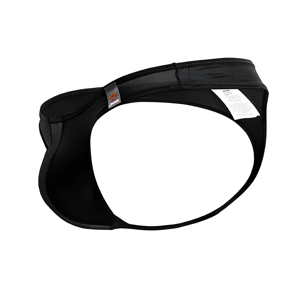 Black jon underwear jor 2151 apolo thongs in black with sleek form-fitting design and smooth fabric