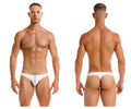White jor 2151 apolo thongs men’s briefs with a small red logo on the left hipband made of soft fabric