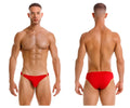 Red men’s swim trunks jor 2152 magnus bikini with gold-tone side straps for stylish beachwear