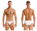 White briefs with gold trim jor 2152 magnus bikini in white showcasing sleek design and comfortable fit