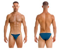 Blue swim trunks with gold trim from JOR 2156 Eros Bikini color petrol designed for swimming and beachwear