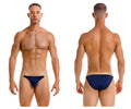 Navy blue JOR 2159 Ares bikini briefs with gold trim waistband made from comfortable fabric