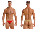 Red thong JOR 2161 Ares thongs with gold-colored waistband designed for stylish comfort and everyday wear