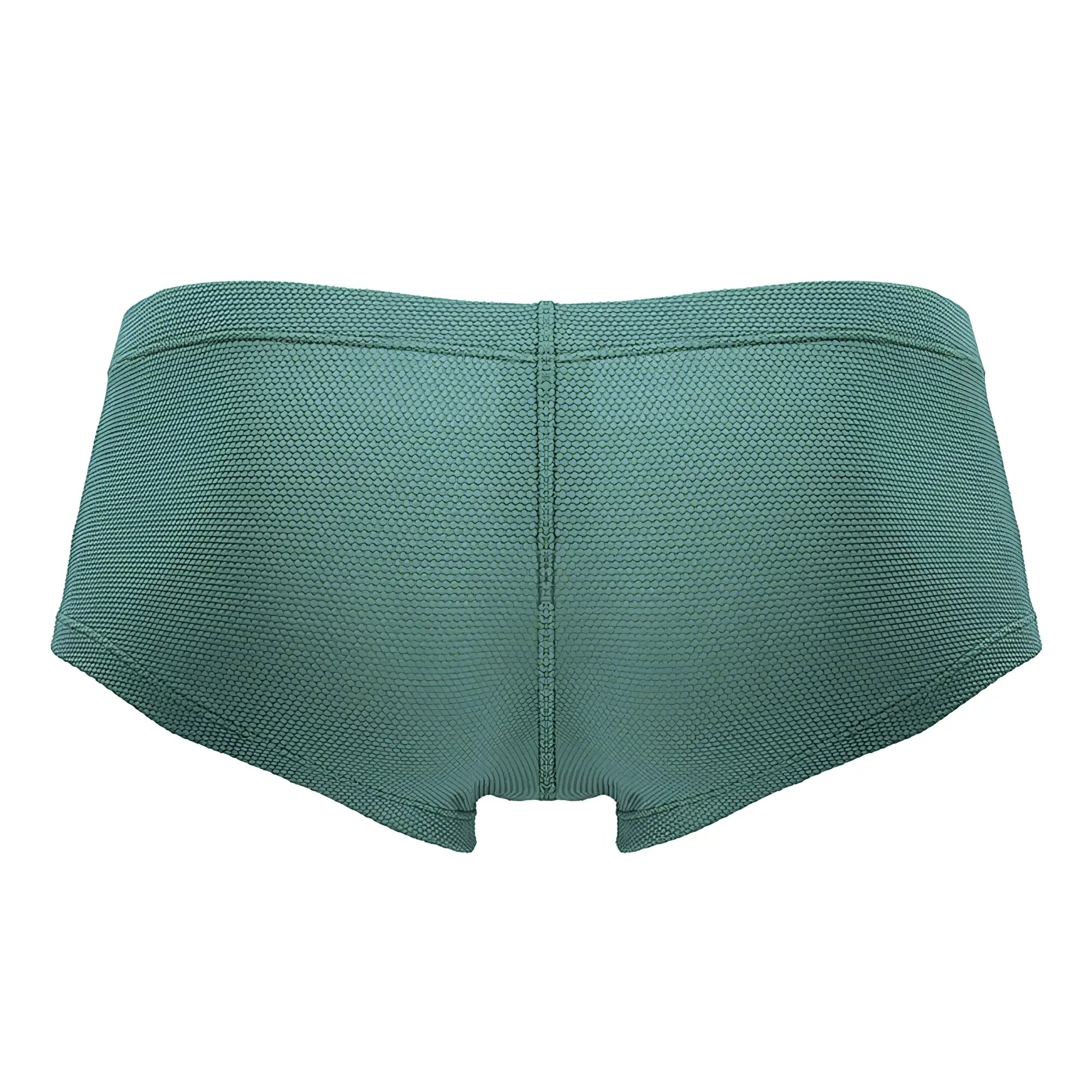 Teal-colored jor 2166 nova trunks briefs with textured woven fabric pattern showing front side design