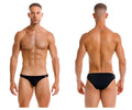 Black jor 2191 travel swim bikini briefs with subtle logo on waistband designed for comfortable swimming use