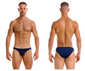 Navy blue brief-style travel swim bikini jor 2191 with small logo on waistband ideal for swimming and beachwear