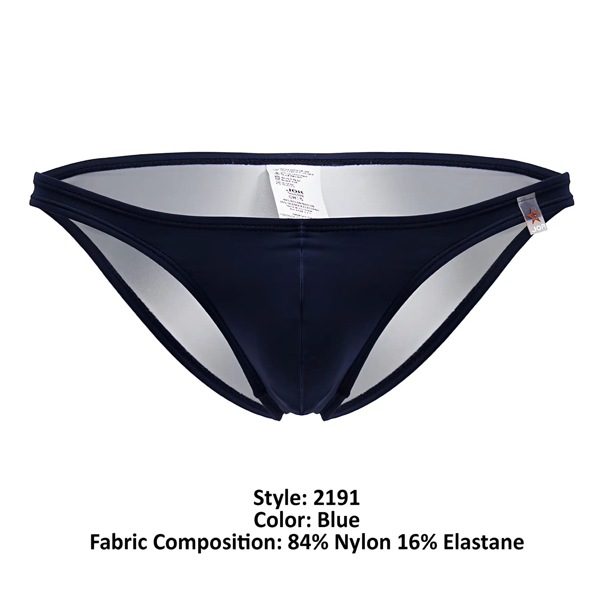 Navy blue JOR 2191 travel swim bikini with sleek form-fitting design and subtle mesh paneling for men