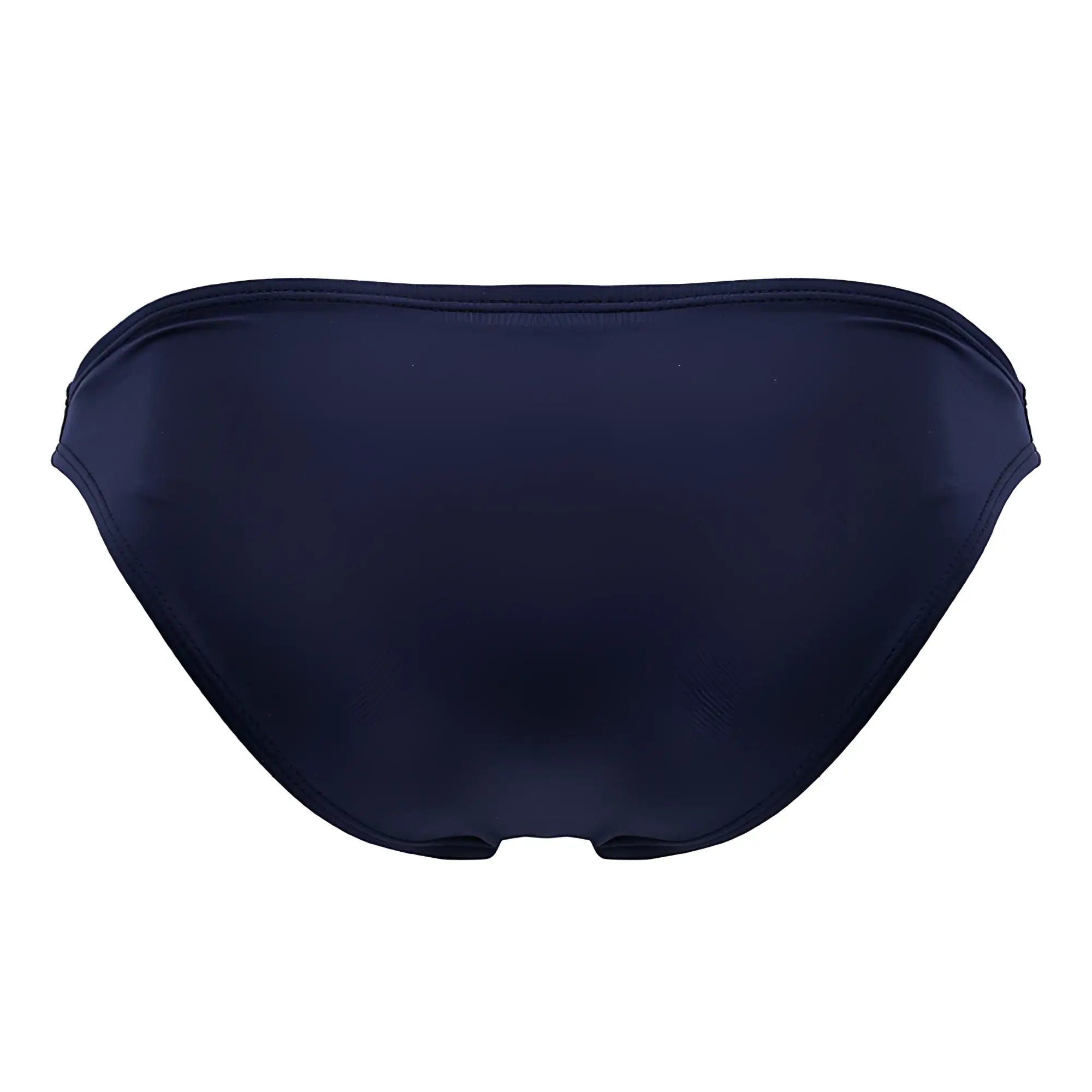 Navy blue jor 2191 travel swim bikini bottom with smooth stretchy fabric shown from the back side