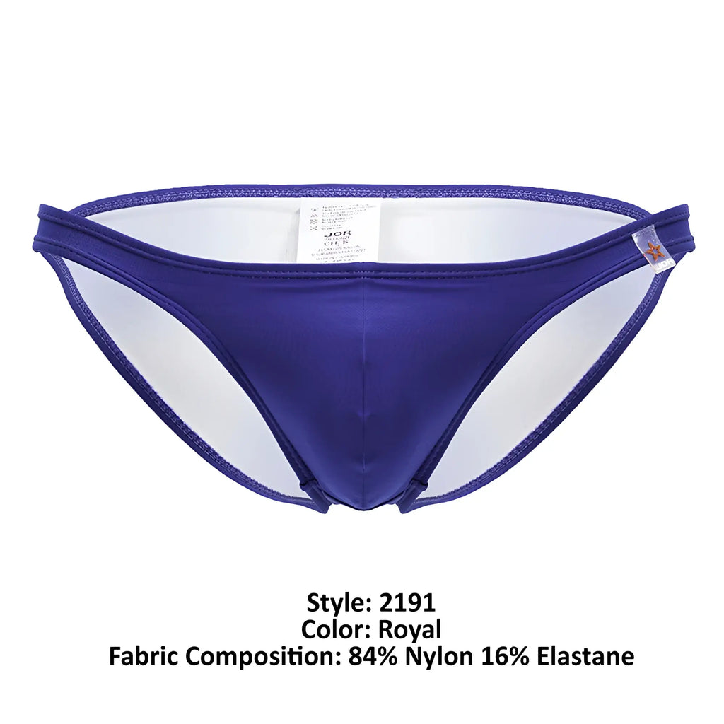 Royal blue JOR 2191 travel swim bikini for men with sleek form-fitting design and white inner lining
