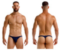 Navy blue jor 2235 eros thong with subtle waistband logo designed for comfortable everyday wear