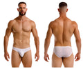 White jor 2241 origin briefs with subtle red logo on the side made from soft breathable fabric