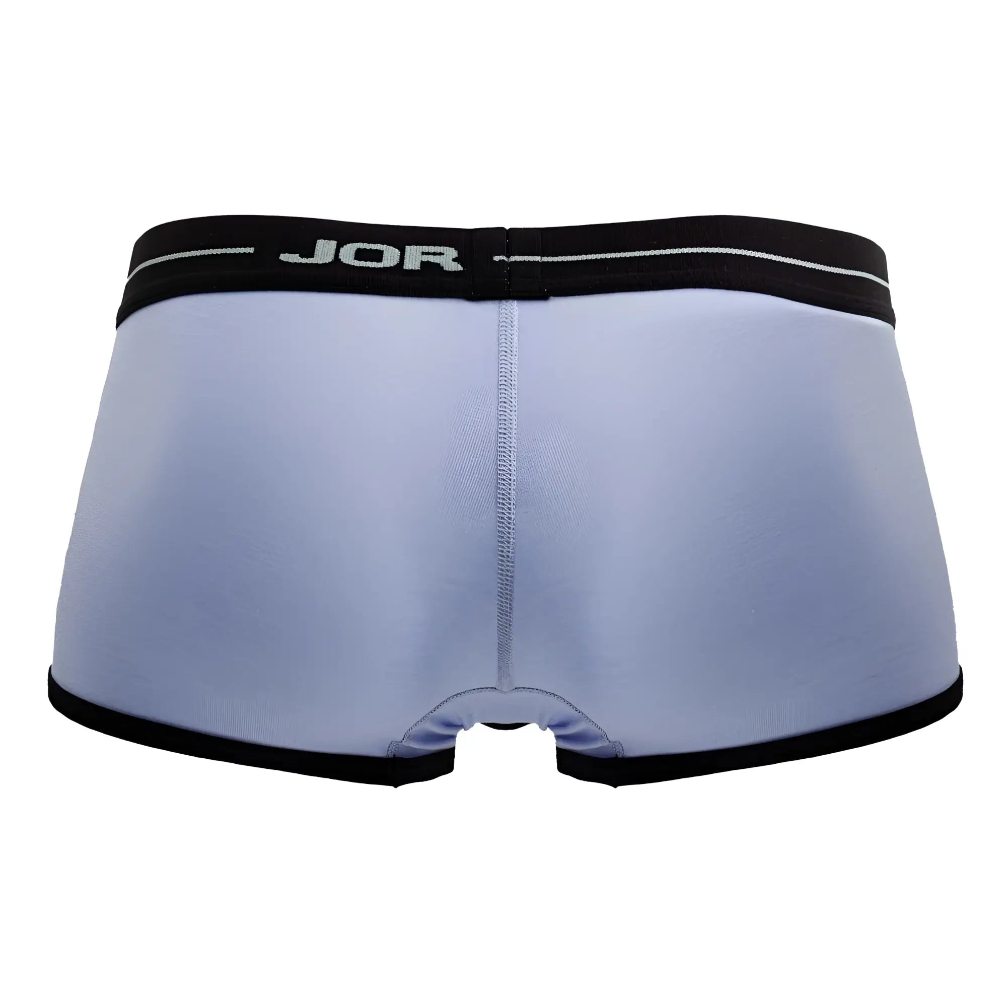 Light blue jor 2243 astra trunks men’s briefs with black elastic waistband and trim for comfortable wear