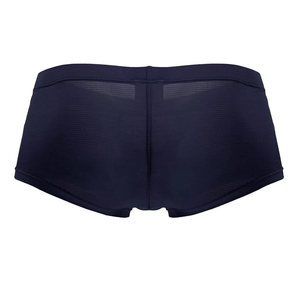 Dark navy blue JOR 2246 Cosmo trunks briefs with ribbed texture and mesh panels at the back