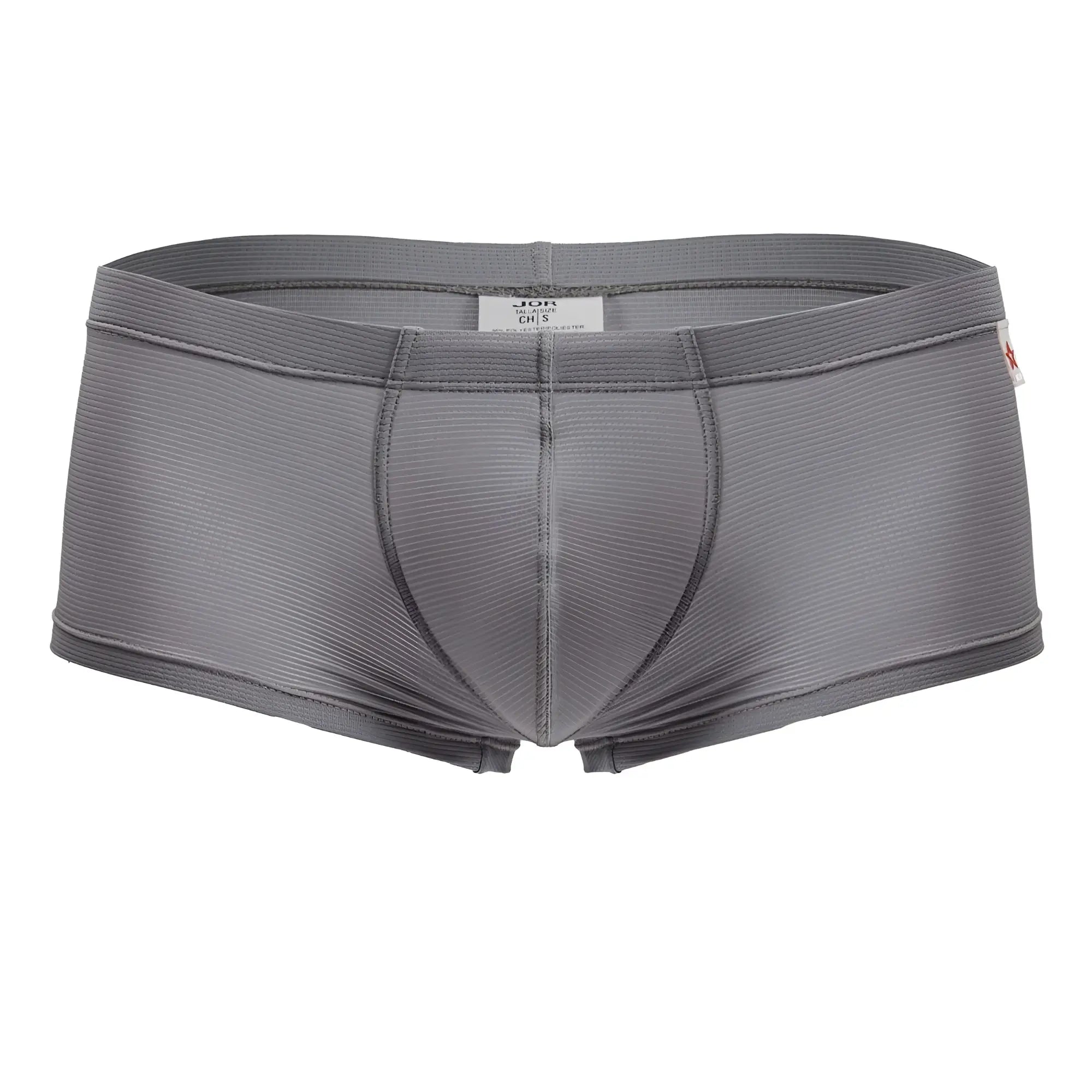 Gray jor 2246 cosmo trunks men’s briefs with ribbed texture and elastic waistband in gray color