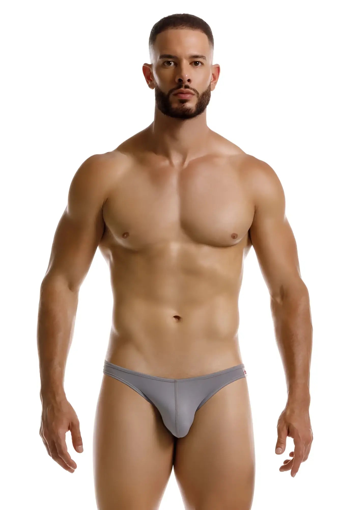 Gray jor 2247 cosmo bikini briefs with smooth form-fitting design offering comfortable athletic support