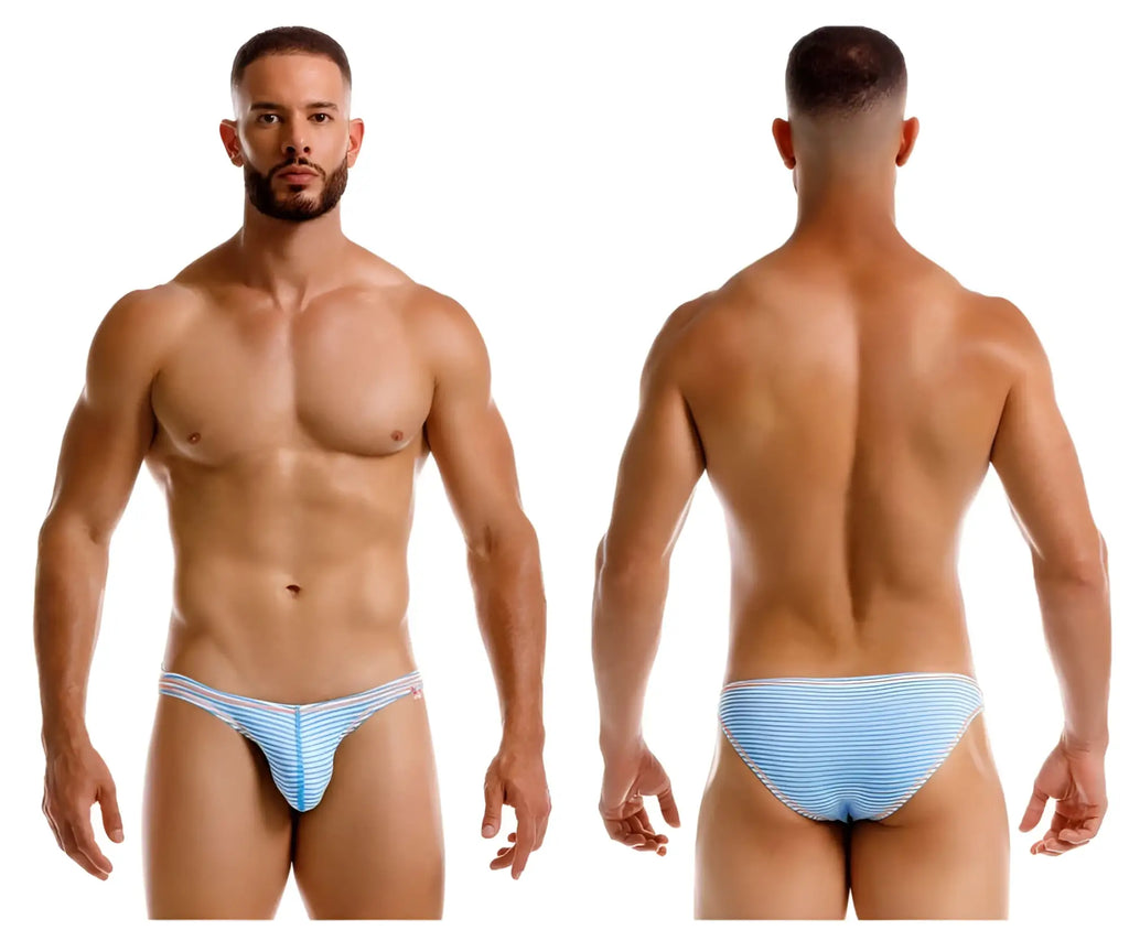 Light blue and white striped men’s briefs jor 2249 sour bikini color blue made from soft breathable fabric