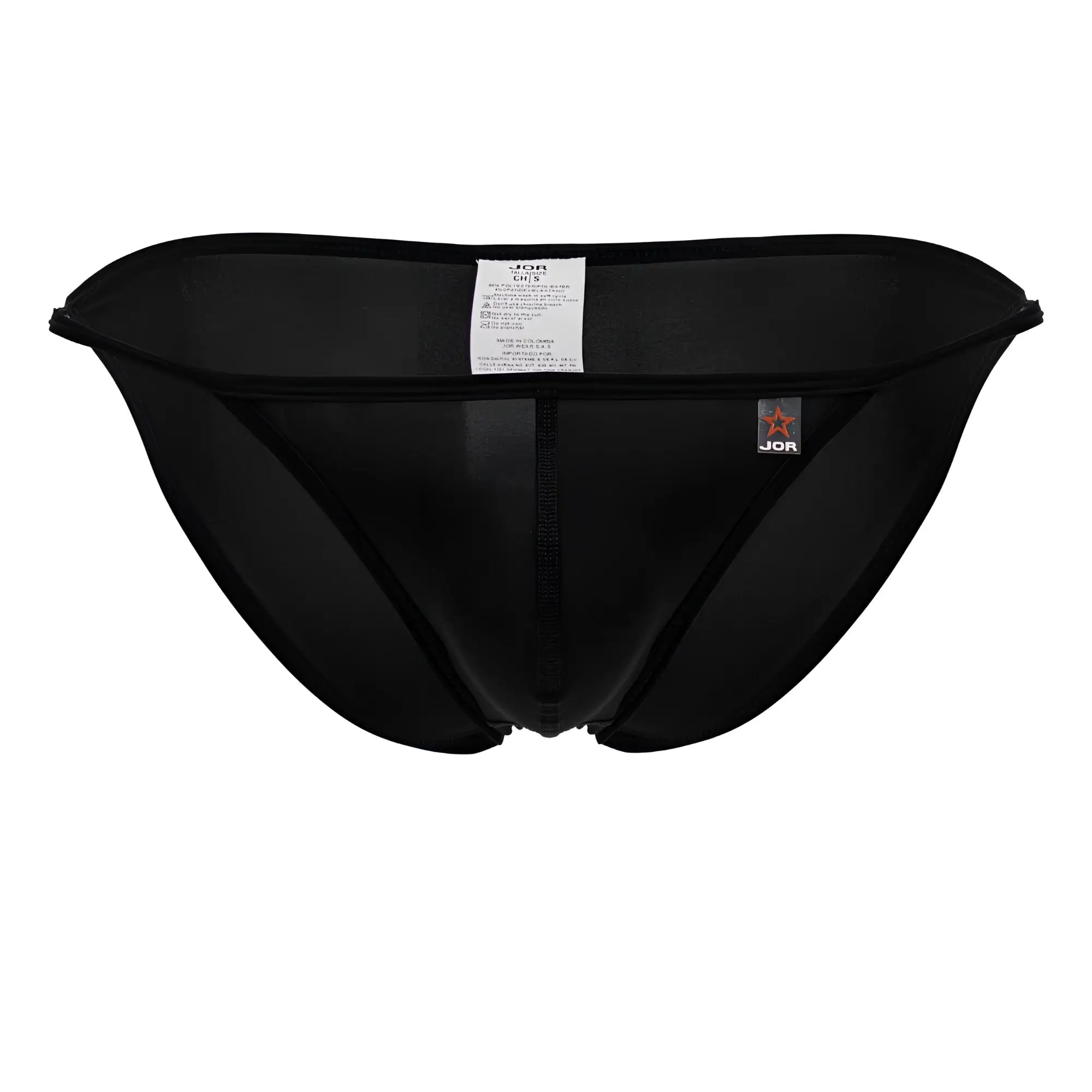 Black JOR 2257 Axel bikini men’s briefs with smooth form-fitting design and elastic waistband in black color