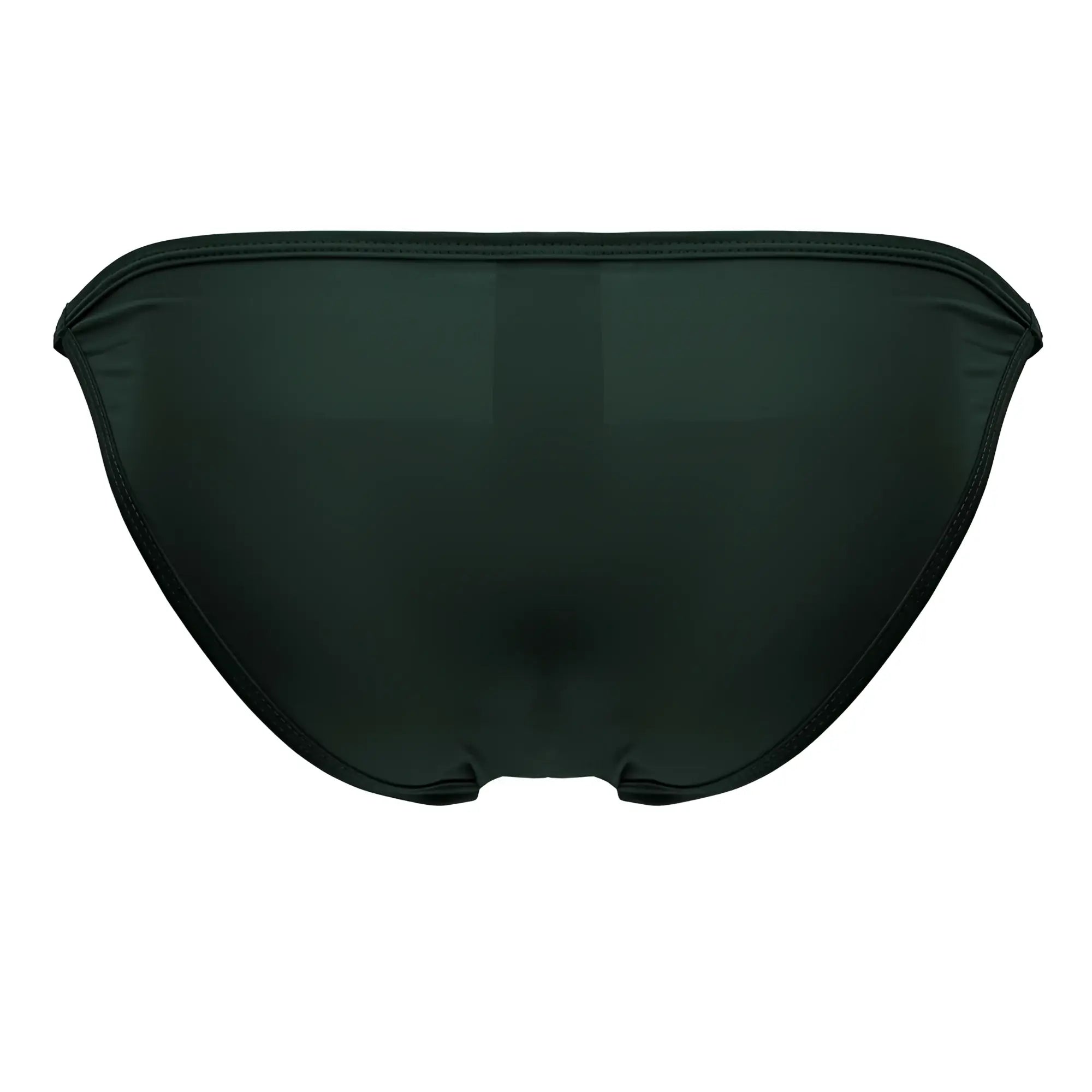 Green jor 2257 axel bikini satin briefs with smooth glossy finish and seamless stitching along edges