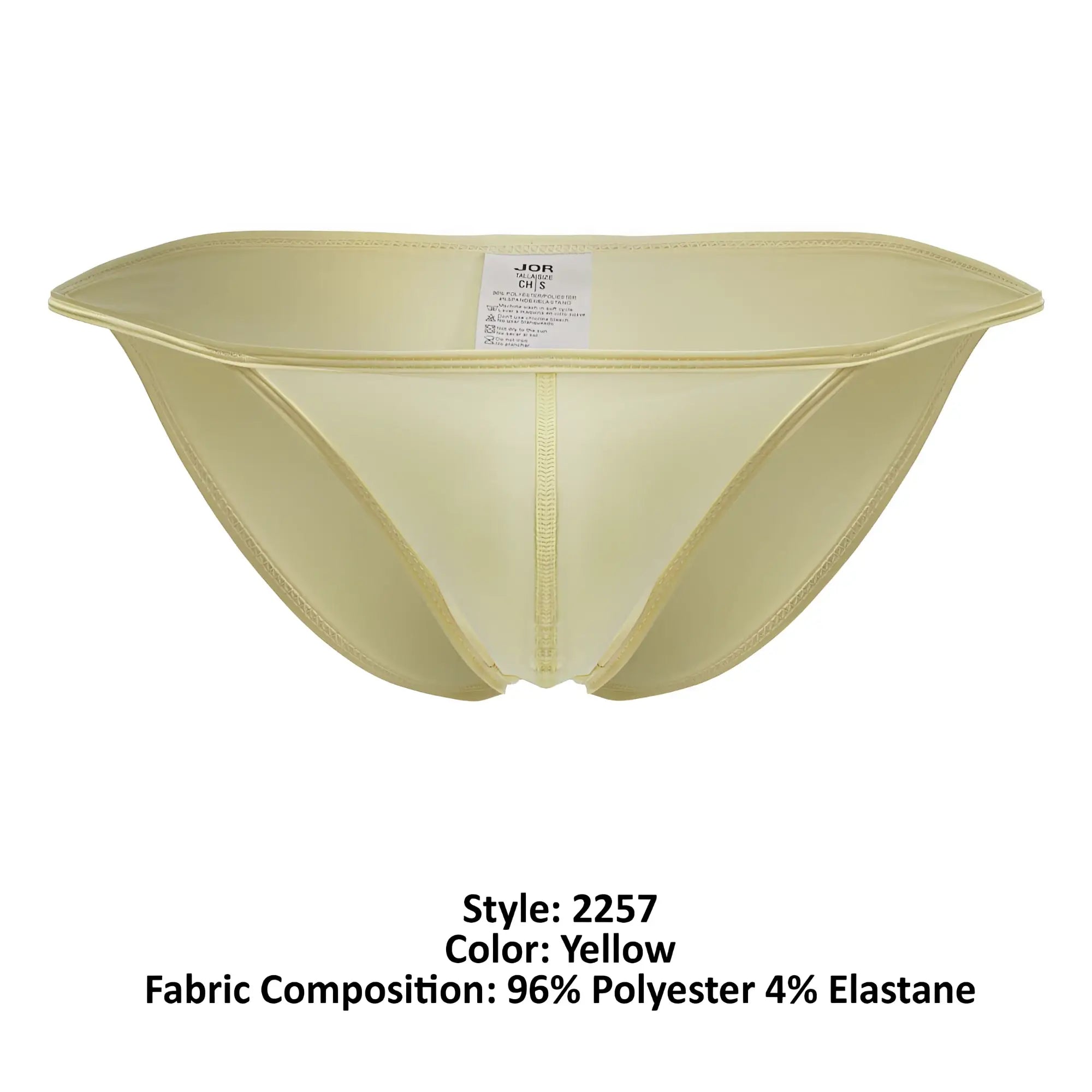 Yellow jor 2257 axel bikini bottom made of 96 polyester and 4 elastane in bright yellow color