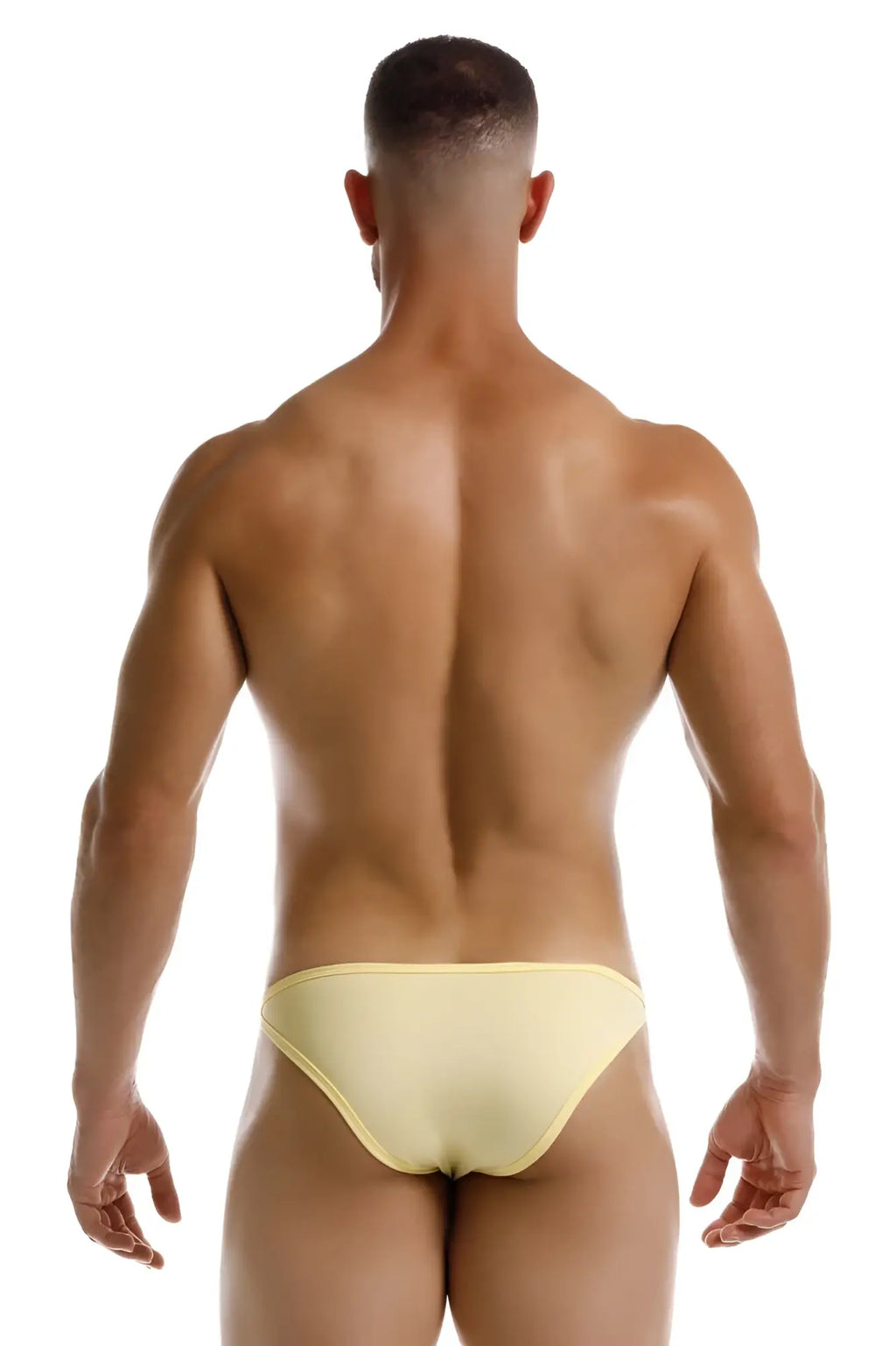 A sleek pale yellow JOR 2257 Axel bikini brief with smooth form fitting design in yellow color