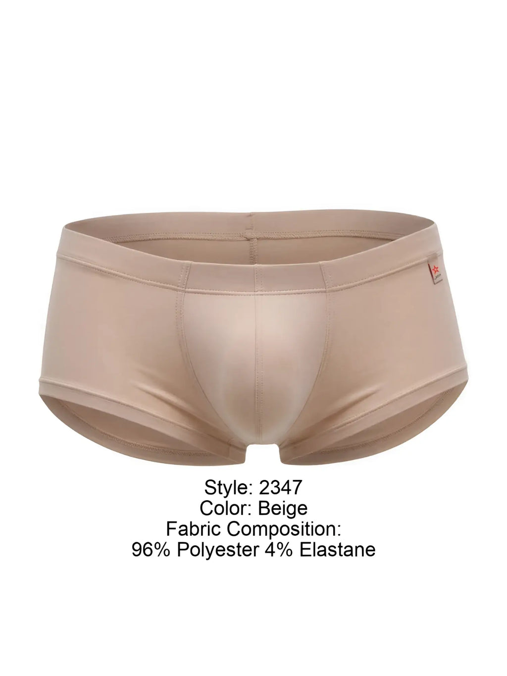 Beige jor 2347 invisible trunks men’s briefs made of 96 polyester and 4 elastane with smooth form-fitting design