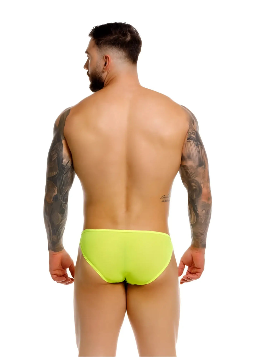 Bright neon green jor 2353 origin bikini briefs showcasing vibrant color and comfortable fit
