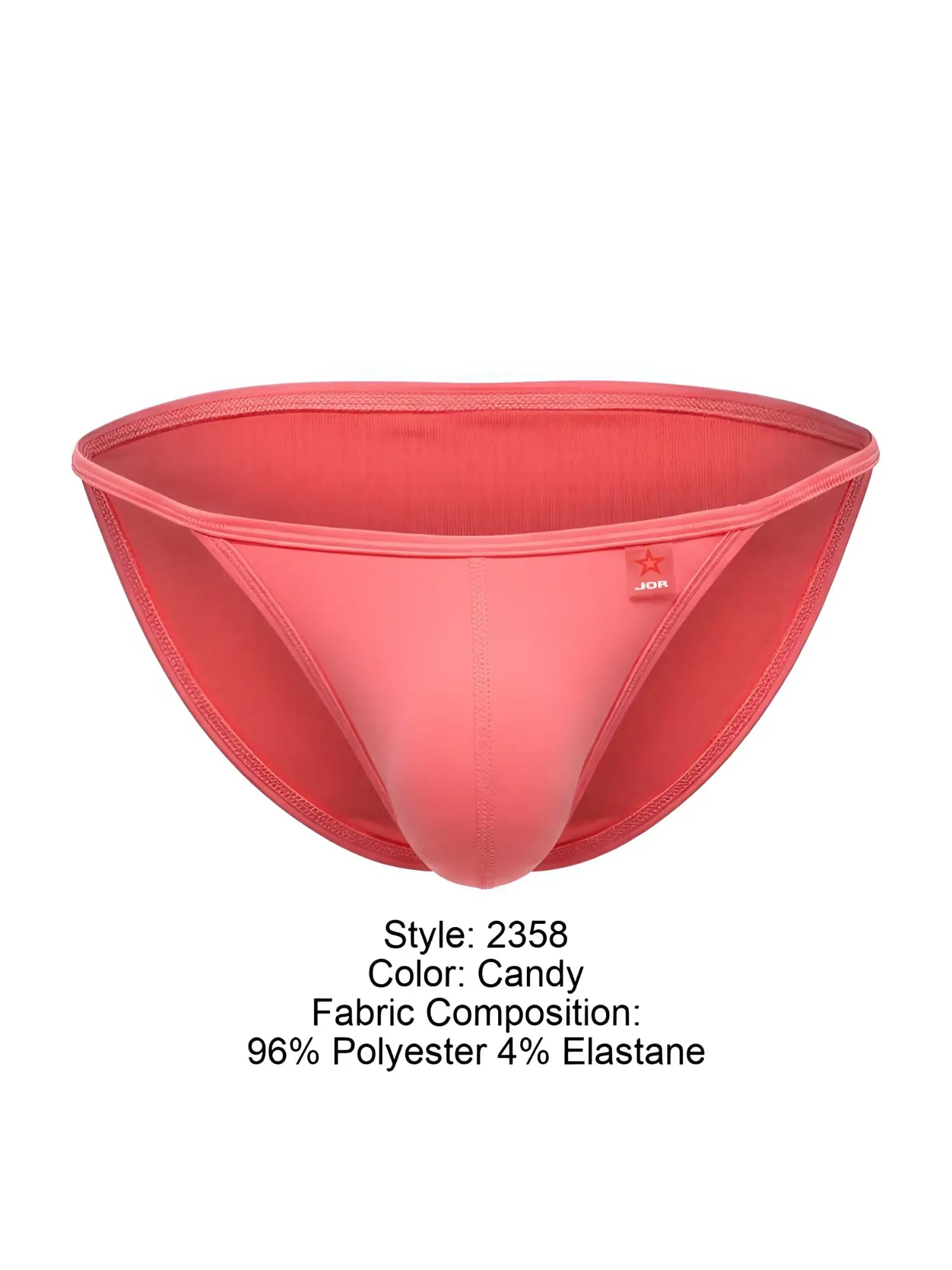 Candy-colored jor 2358 axel bikini briefs made of 96 polyester and 4 elastane for comfortable wear