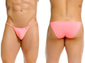 Pink thong bikini with small logo on front in jor 2358 axel bikini color candy design
