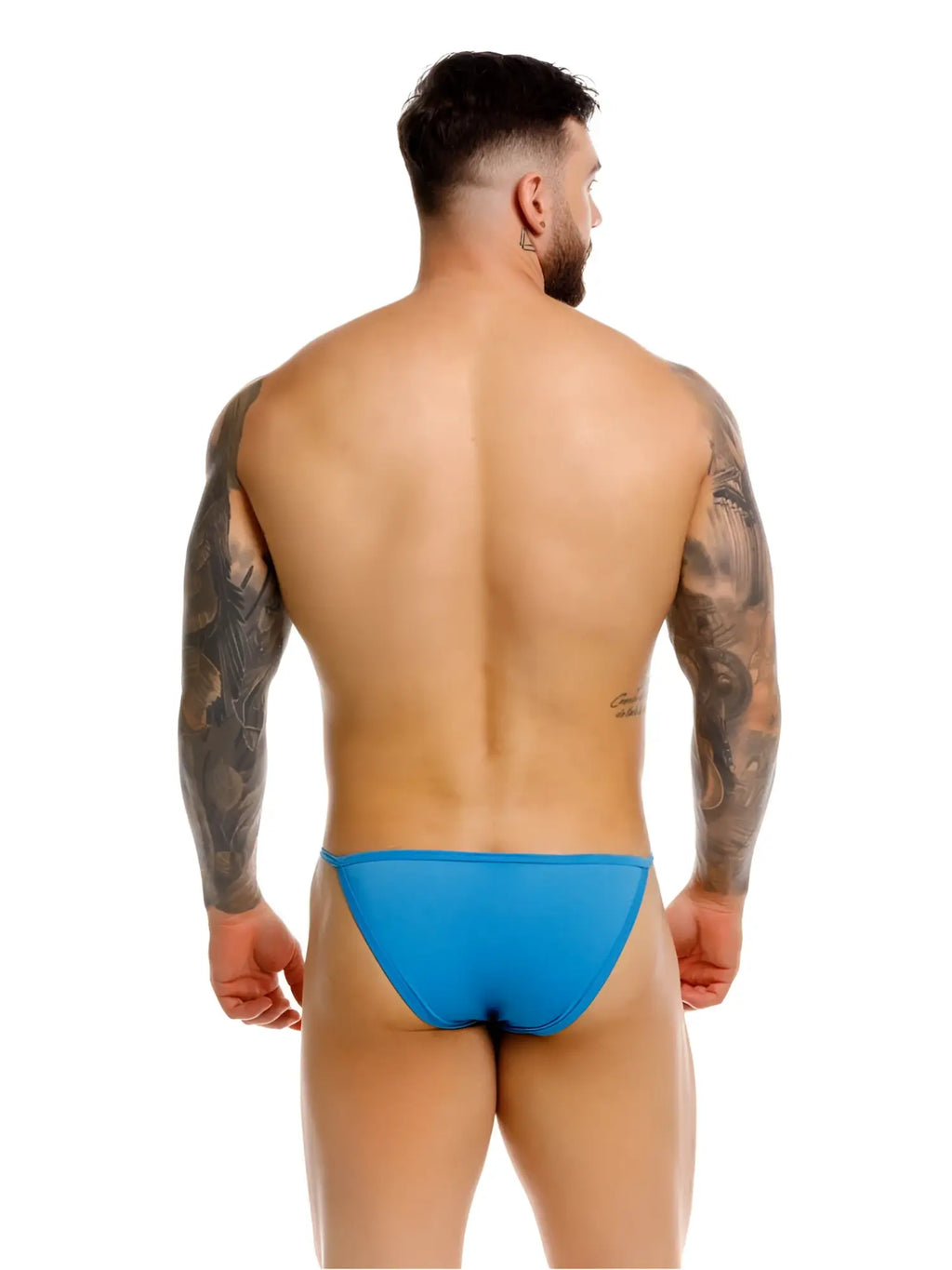 Jor 2358 axel bikini turquoise bright blue form-fitting swim trunks made of stretchy material for swimming