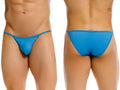 Jor 2358 axel bikini turquoise bright blue form-fitting thong underwear with subtle logo on the front