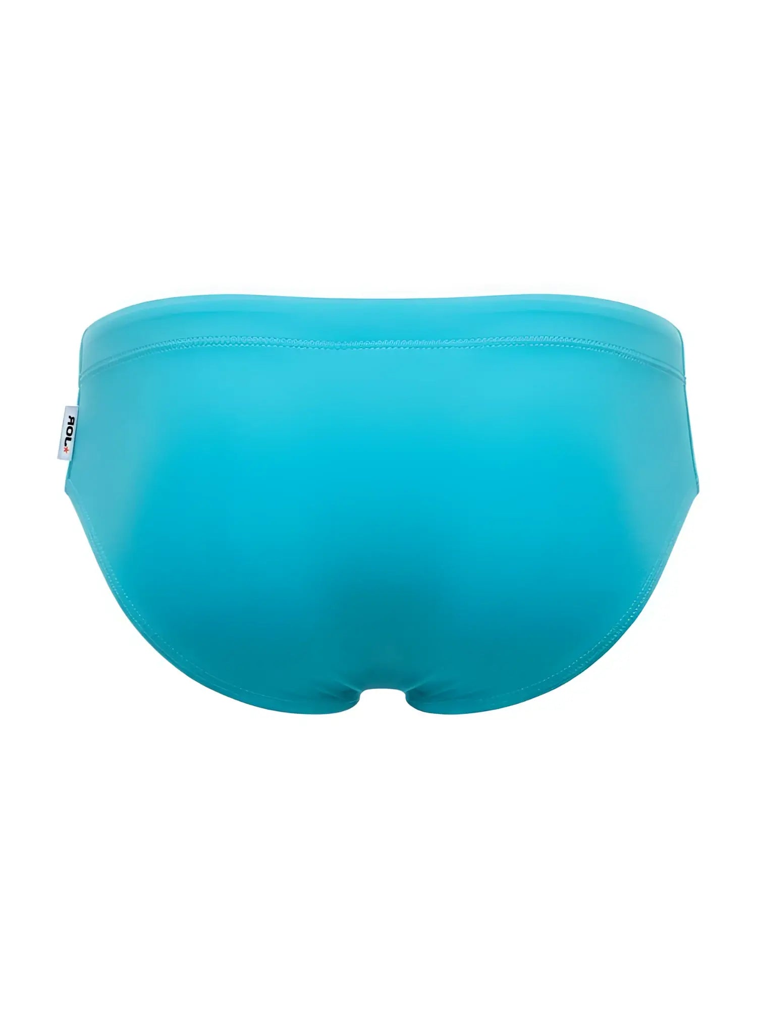 Jor 2387 travel swim briefs in turquoise with sleek solid stretchy fabric and subtle waistband seam
