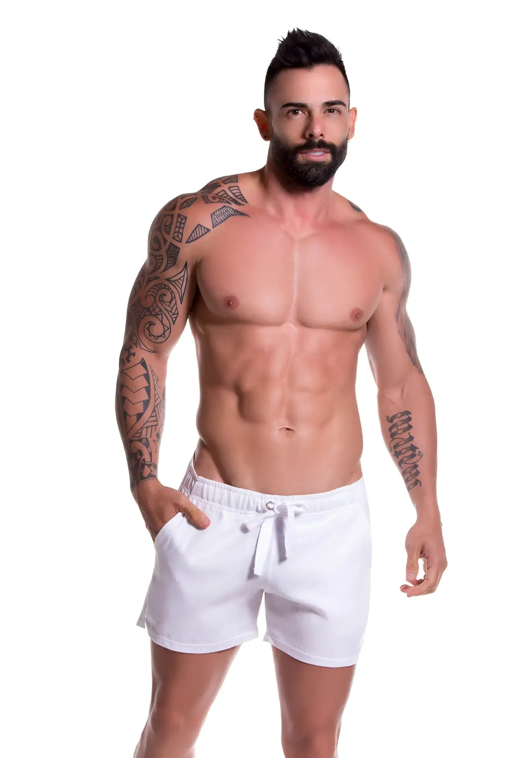 Jor arrecife copacabana mini shorts swimwear white drawstring shorts with relaxed fit and subtle side pockets size m