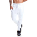 White slim fit drawstring jogger pants with side pockets by jor london in size l