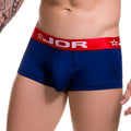 Blue jor soft boxer underwear navy 0453 size l with red waistband featuring white stars and lettering
